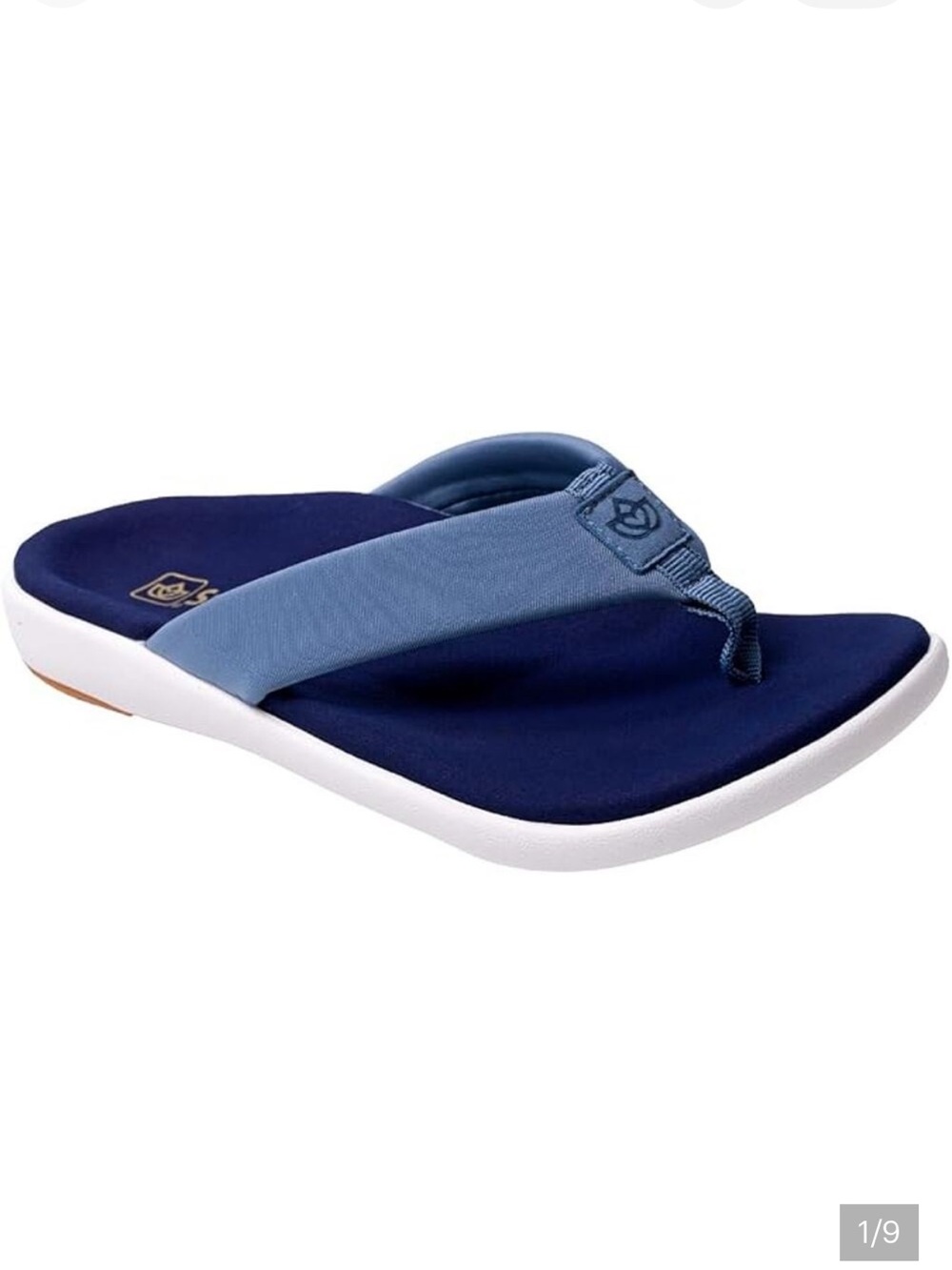 Spenco Victoria Women's Orthotic Flip Flop Blue Stone Size 5.5D WIDE NEW